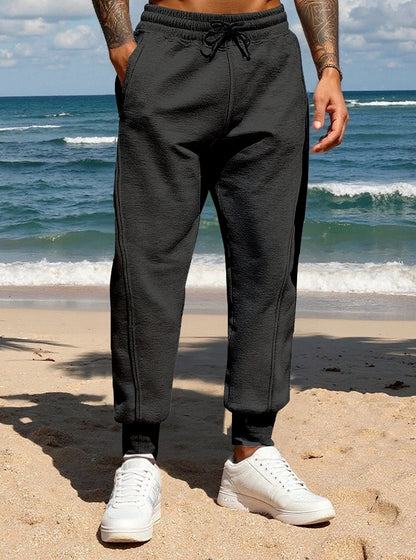 Herren Sport Hose Elastisch Mit Seitentaschen