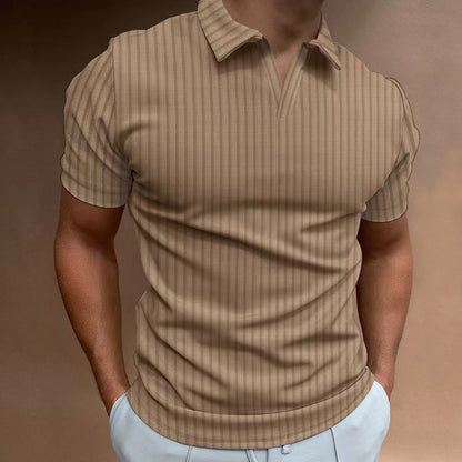 Herren Polo-Shirt Streifenmuster Modern Sportlich
