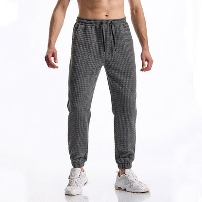 Herren Jogginghose Strukturiert Bequem Schwarz