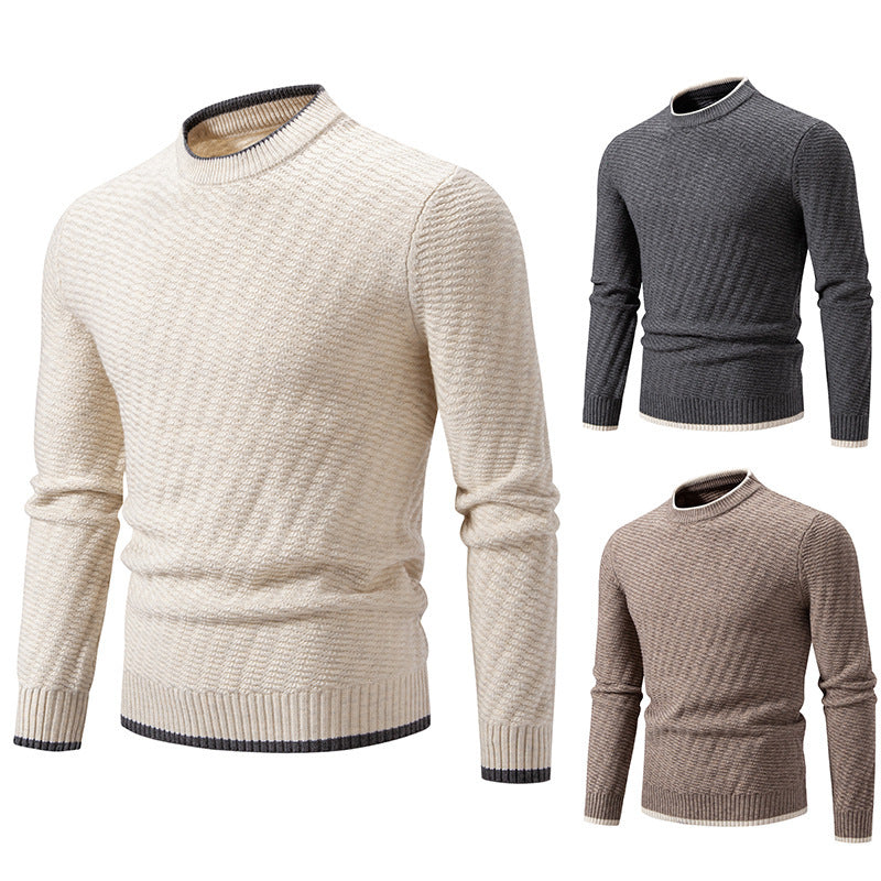 Herren Pullover Strukturiert Hochkragen Modern Berlin Style - BerlinGlamour