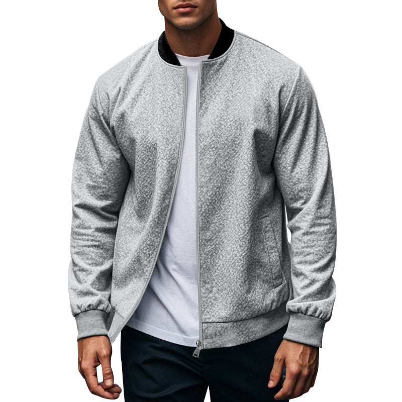 Herren Bomberjacke Sportlich Mit Taschen Schwarz