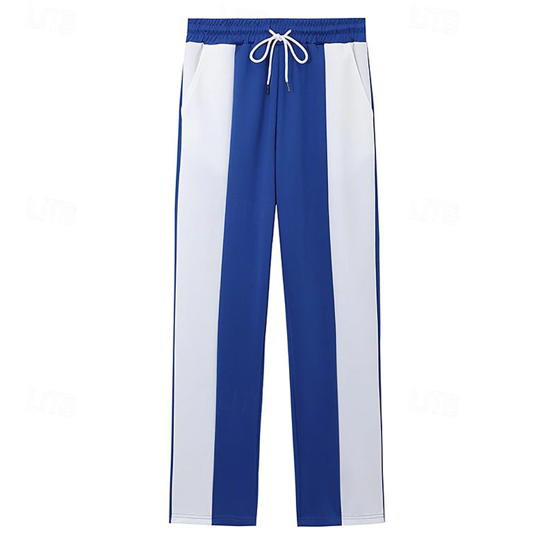 Herren Trainingshose Sportlich Streifenmuster Taschen Praktisch