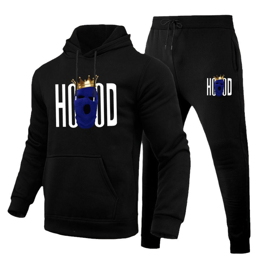 Herren Hoodie Set Jogginghose Graffiti Streetwear Berlin Style