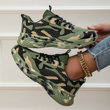 Damen Sneaker Atmungsaktiv Flexibel Laufsohle Komfort