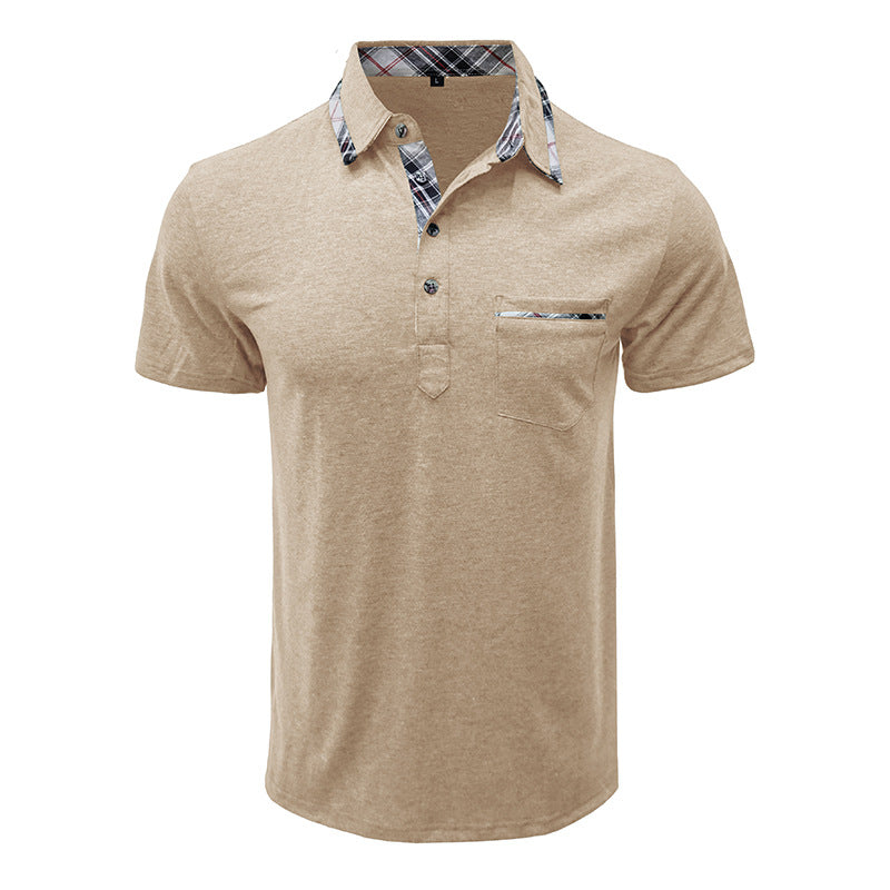 Herren Polohemd Kurzarm Karomuster Modern Berlin Style