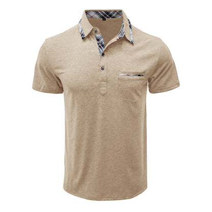 Herren Polohemd Kurzarm Karomuster Modern Berlin Style