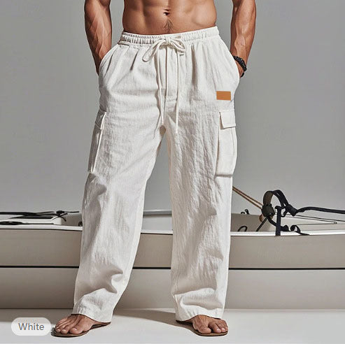 Herren Hose Bequem Alltag mit Taschen Elegant