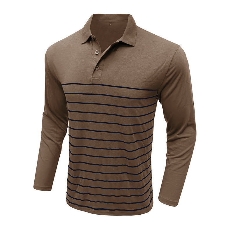 Herren Poloshirt Langarm Elegant Modern
