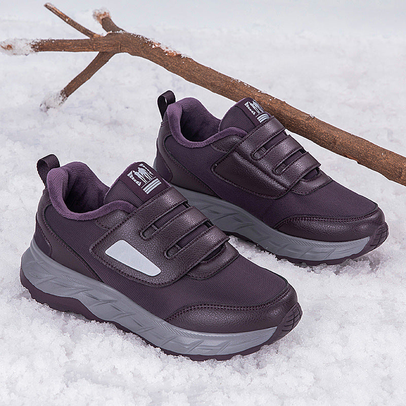 Damen Sneaker Sportlich Warm Klettverschluss - BerlinGlamour