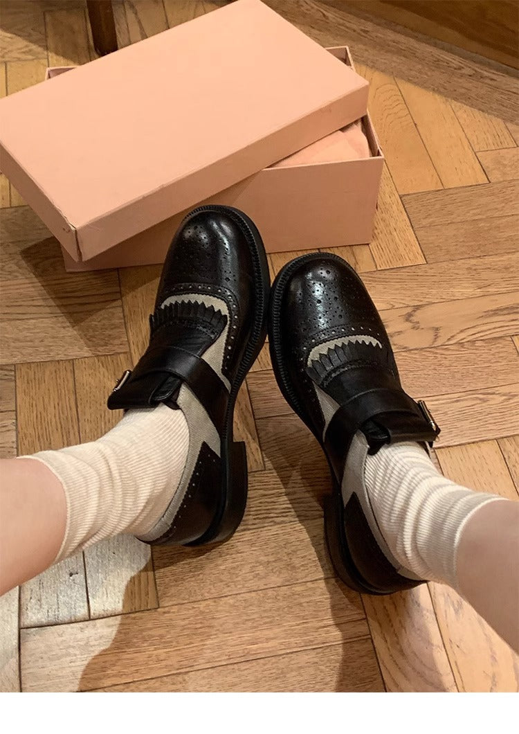 Damen Schnürschuhe Elegante Lochmusterung Komfortabel
