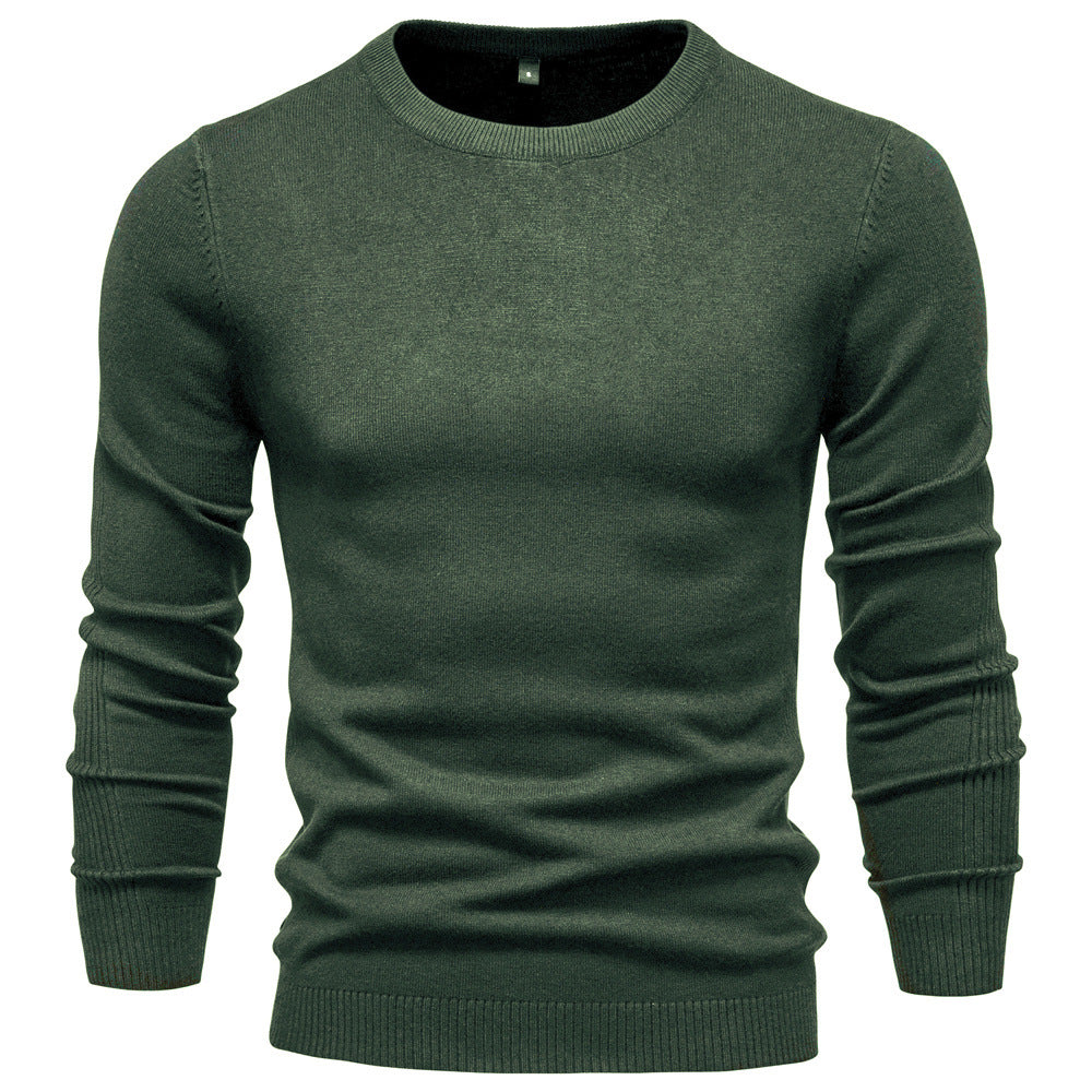 Herren Pullover Rundhals aus Baumwolle Hochwertig Bequem