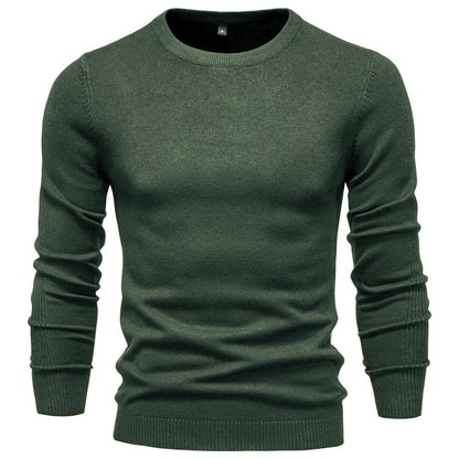 Herren Pullover Rundhals aus Baumwolle Hochwertig Bequem