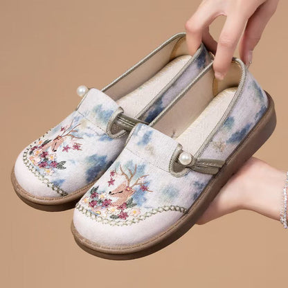 Damen Hausschuhe Bequem Florale Design Warm - BerlinGlamour