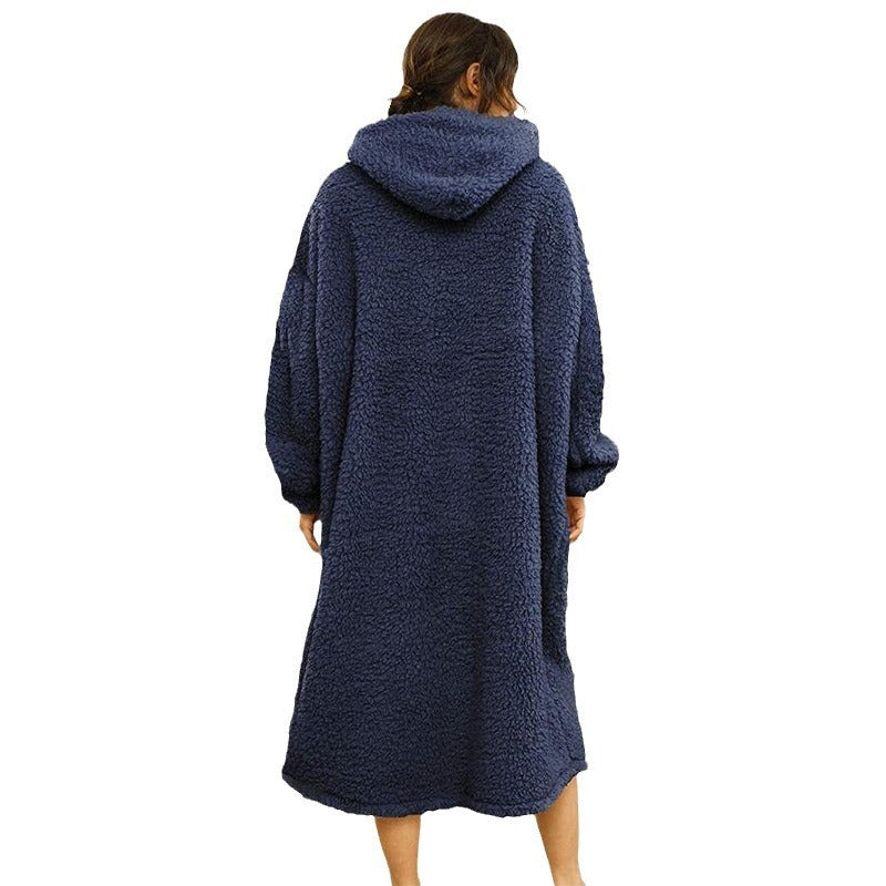 Herren Hoody Mantel Kuschelig Warm Winter