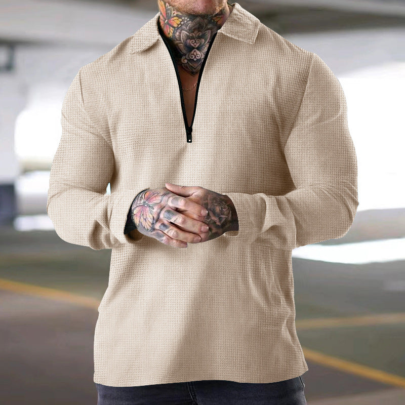 Herren Langarm-Shirt Mit Reißverschluss Modern Berlin