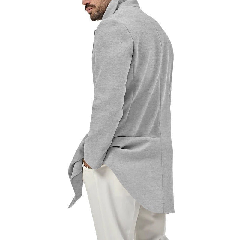 Herren Wollmantel Eleganter Klassiker Doppelter Kragen