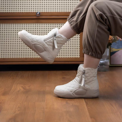 Damen Winterstiefel Gefüttert Warm mit Reißverschluss