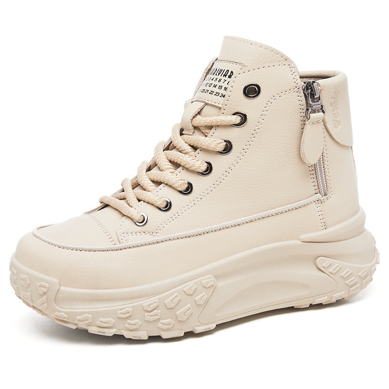 Damen Sneaker Hochformat Reißverschluss Schuhe Frauen