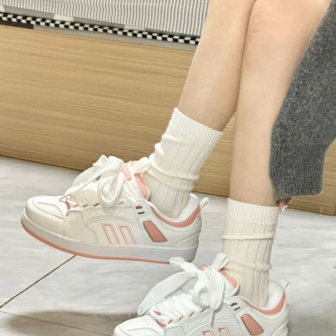 Damen Sneaker Sportlich Bequem Lässig