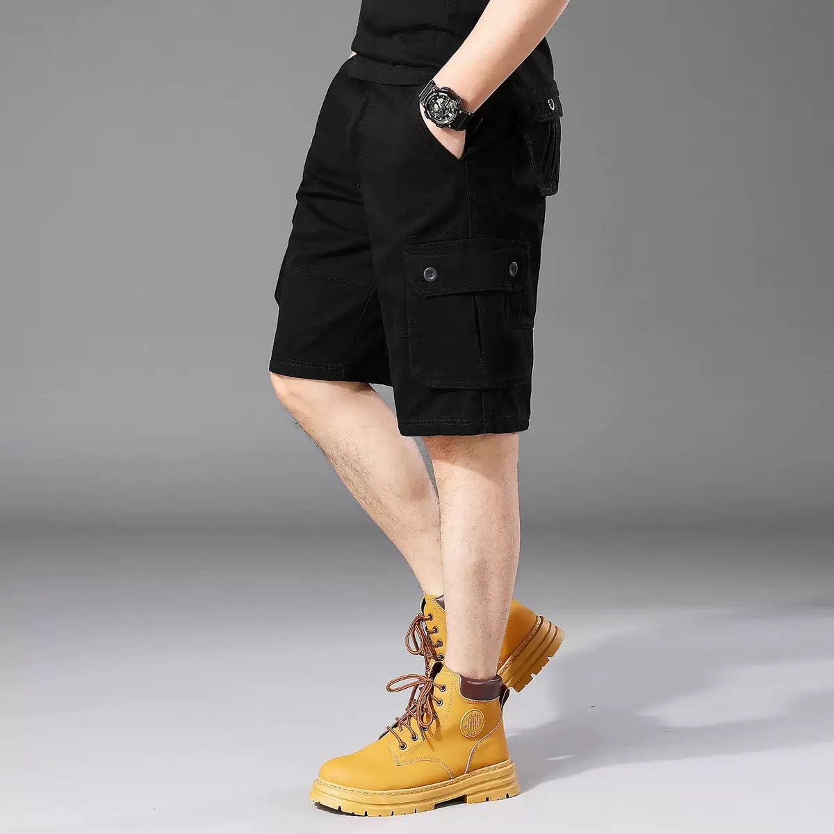 Herren Cargo Shorts Praktisch Vielfach Taschen Verstellbar