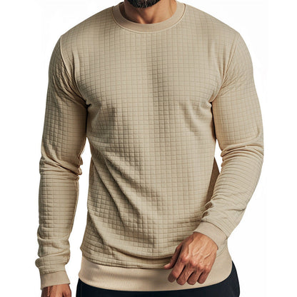 Herren Sweatshirt Langarm Strukturiert Elastisch Modern
