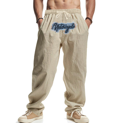 Herren Freizeithose Bequem Elastisch Mit Logo
