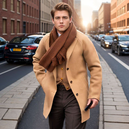 Die Antwort ist: Herren lässiger Dufflecoat mit schickem Stehkragen und praktischen Taschen BerlinGlamour - BerlinGlamour