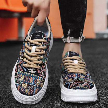Damen Sneaker Ethno Muster Trendschuhe