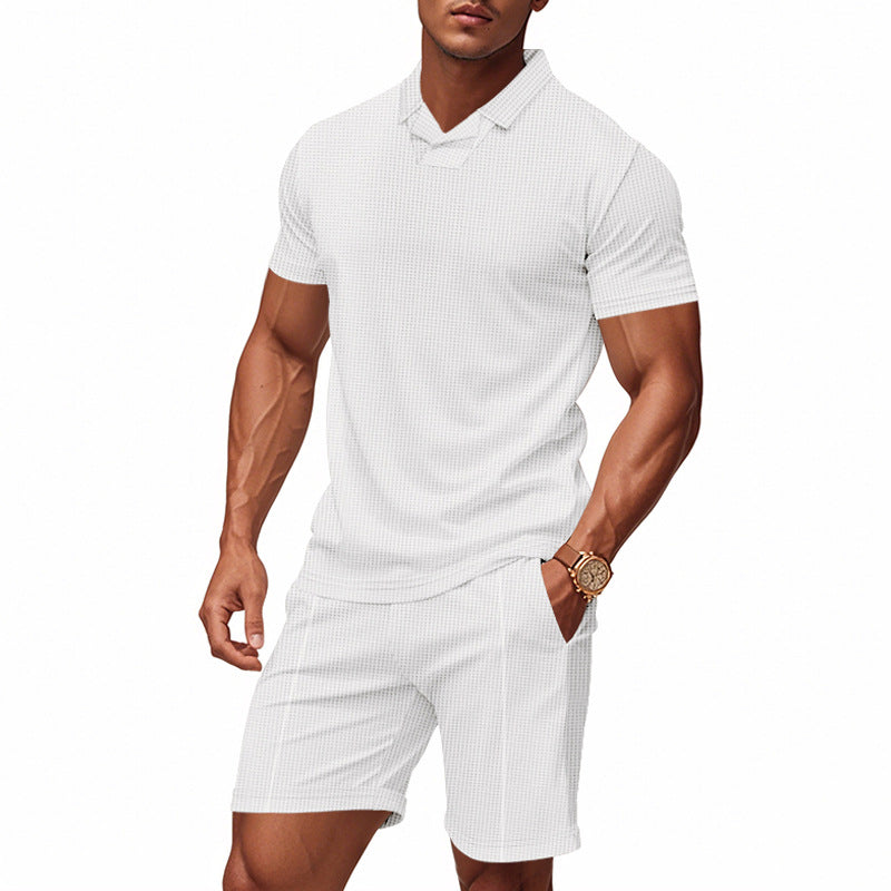 Herren Sportoutfit Kurzarm Modern Strukturiert - BerlinGlamour