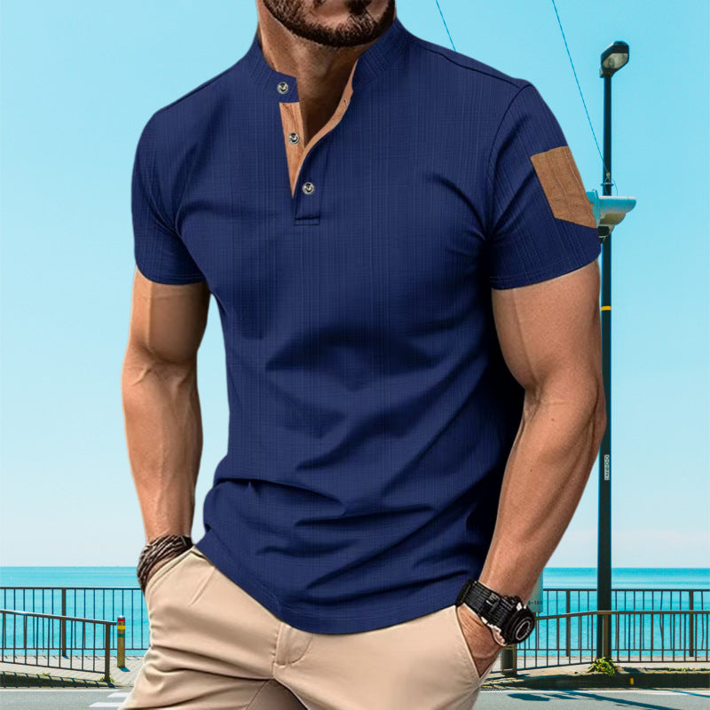 Herren Poloshirt Kurzarm Elegant mit Knöpfen - BerlinGlamour