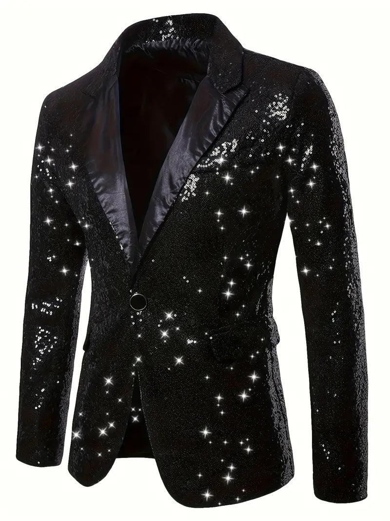 Herren Sakko Pailletten Elegant Modern Glamour