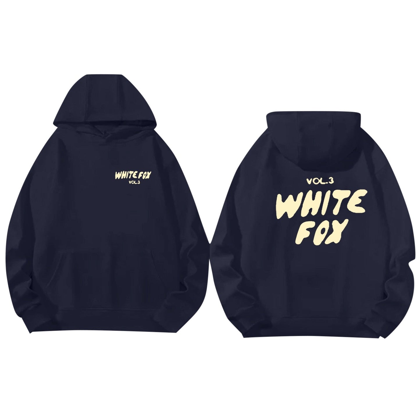 Lässiger Streetwear Hoodie Kapuzenpullover Schwarz Weiße Grafik