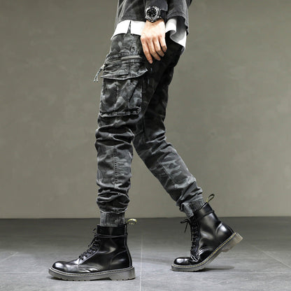 Herren Cargohose Bequem Elastisch Mit Taschen