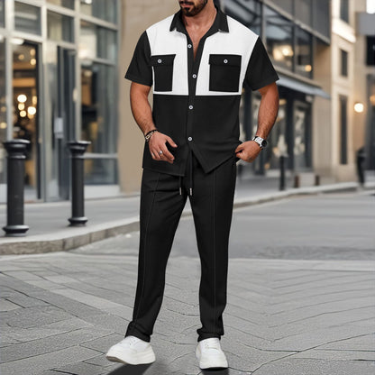 Herren Freizeitanzug Modern mit Kontraststreifen
