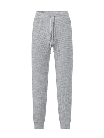 Bequeme Jogginghose Herren Waffelstruktur Grau Komfort