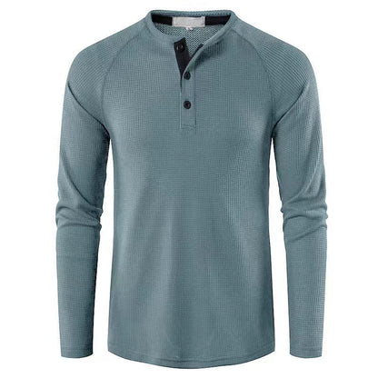 Herren Longsleeve Elegantes Hemd Mit Knöpfen Modern