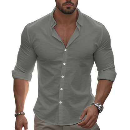 Herren Langarmhemd Modern Elegantes Design