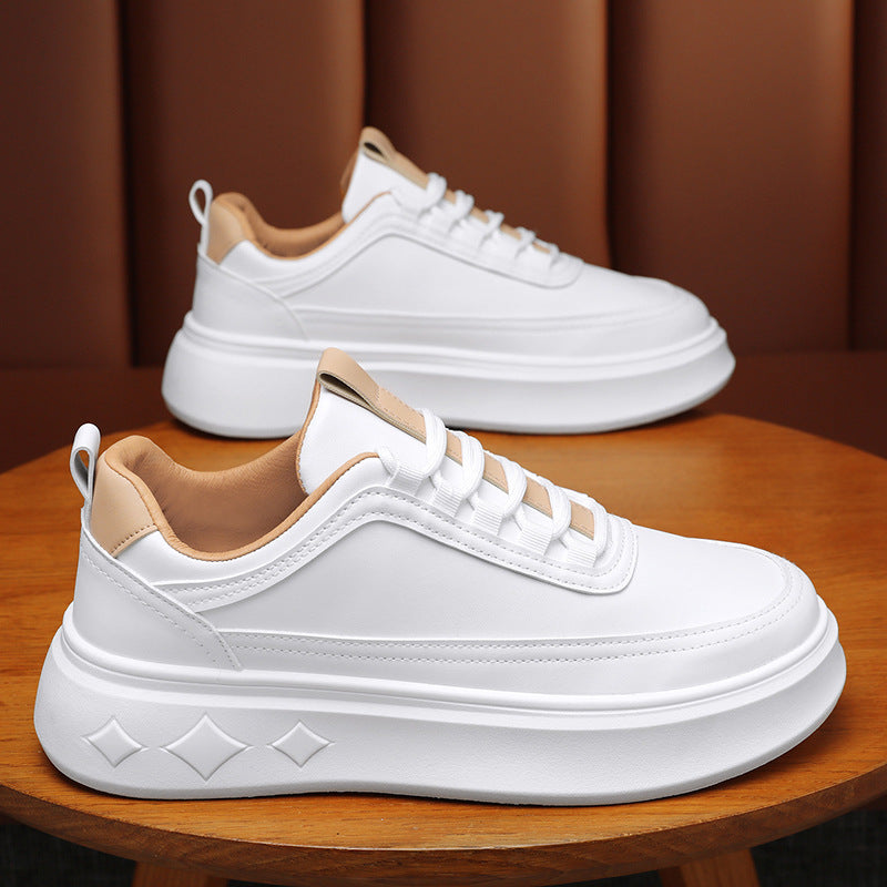 Damen Sneaker Plateau Modell Hochwertig Ledersohlen