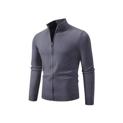 Strickpullover Herren Modern mit Reißverschluss Hochkragen