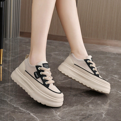 Damen Sneaker Sportlich Plateau Schuhe Komfortabel