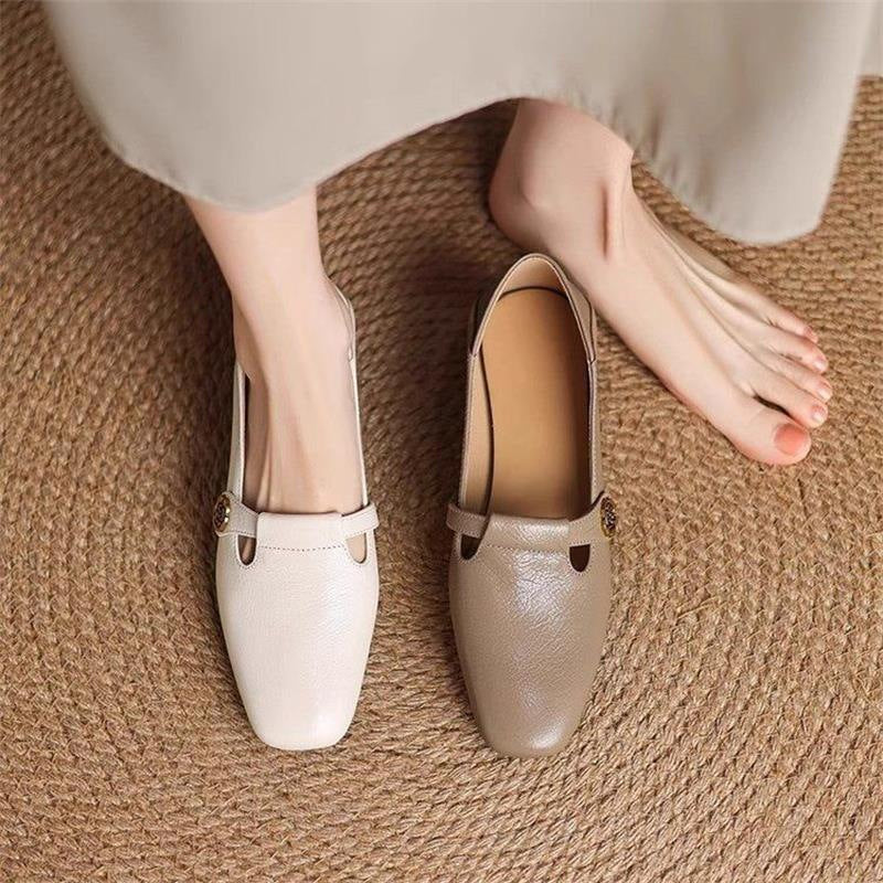 Damen Ballerinas Bequem Schnalle Elegant Modisch