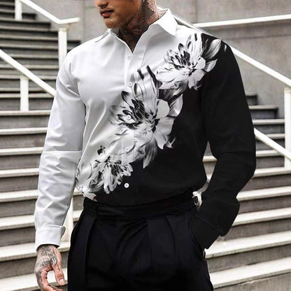 Herren Bluse Floral Modern Berlin Stil - BerlinGlamour