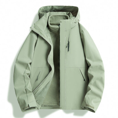 Herren Outdoorjacke Wetterfest Isoliert Verstellbar