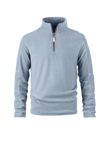 Herren Fleece-Pullover Warm Halb-Reißverschluss