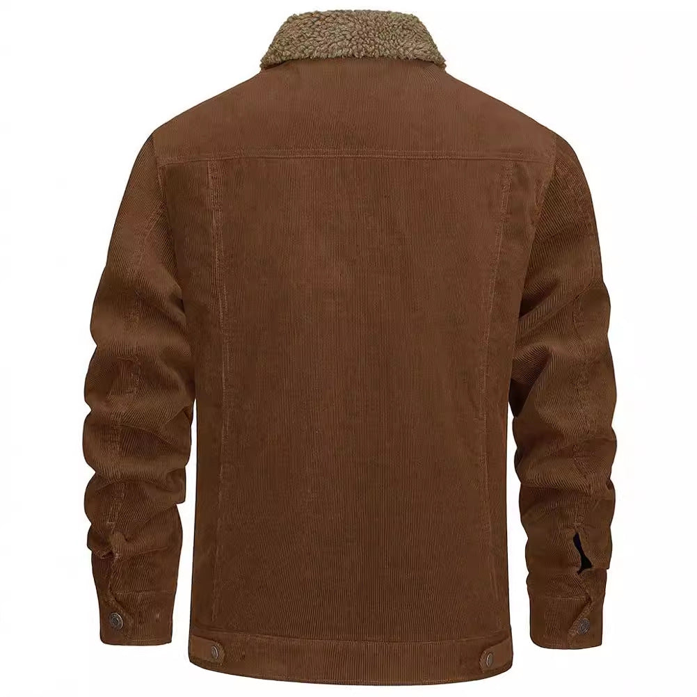 Herren Cordjacke Fleecegefüttert Warm Winter