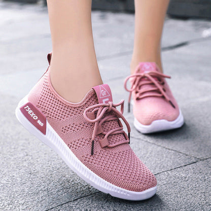 Damen Sneaker Leicht Atmungsaktiv Mesh Weiß - BerlinGlamour