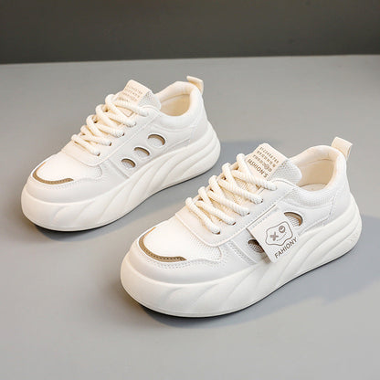 Damen Sneaker Plattform Schuhe Mesh Bequem