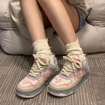 Damen Sneaker Tiermotiv Weichbezug Komfort Sohle