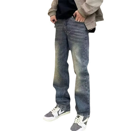Herren High-Waist Jeans Used-Look Lässig Comfort