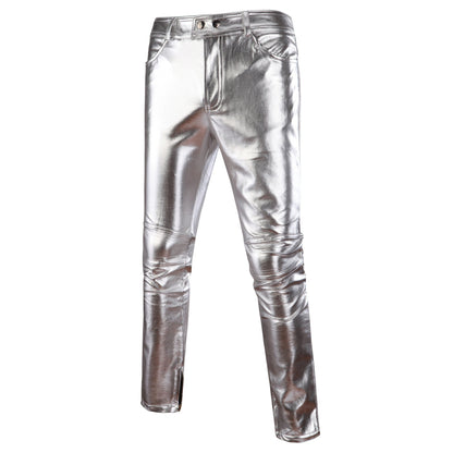 Herren Jeans Metallic Effekt Glitzer